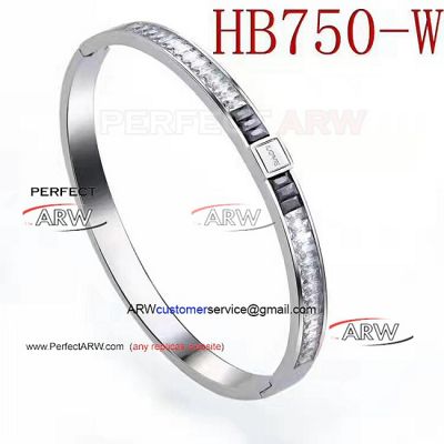 Perfect Replica Best Cartier Diamonds White ＆ Black - Stainless Steel Love Bracelets